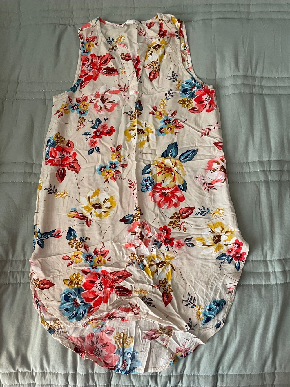 Floral Sleeveless Beach Cover Up